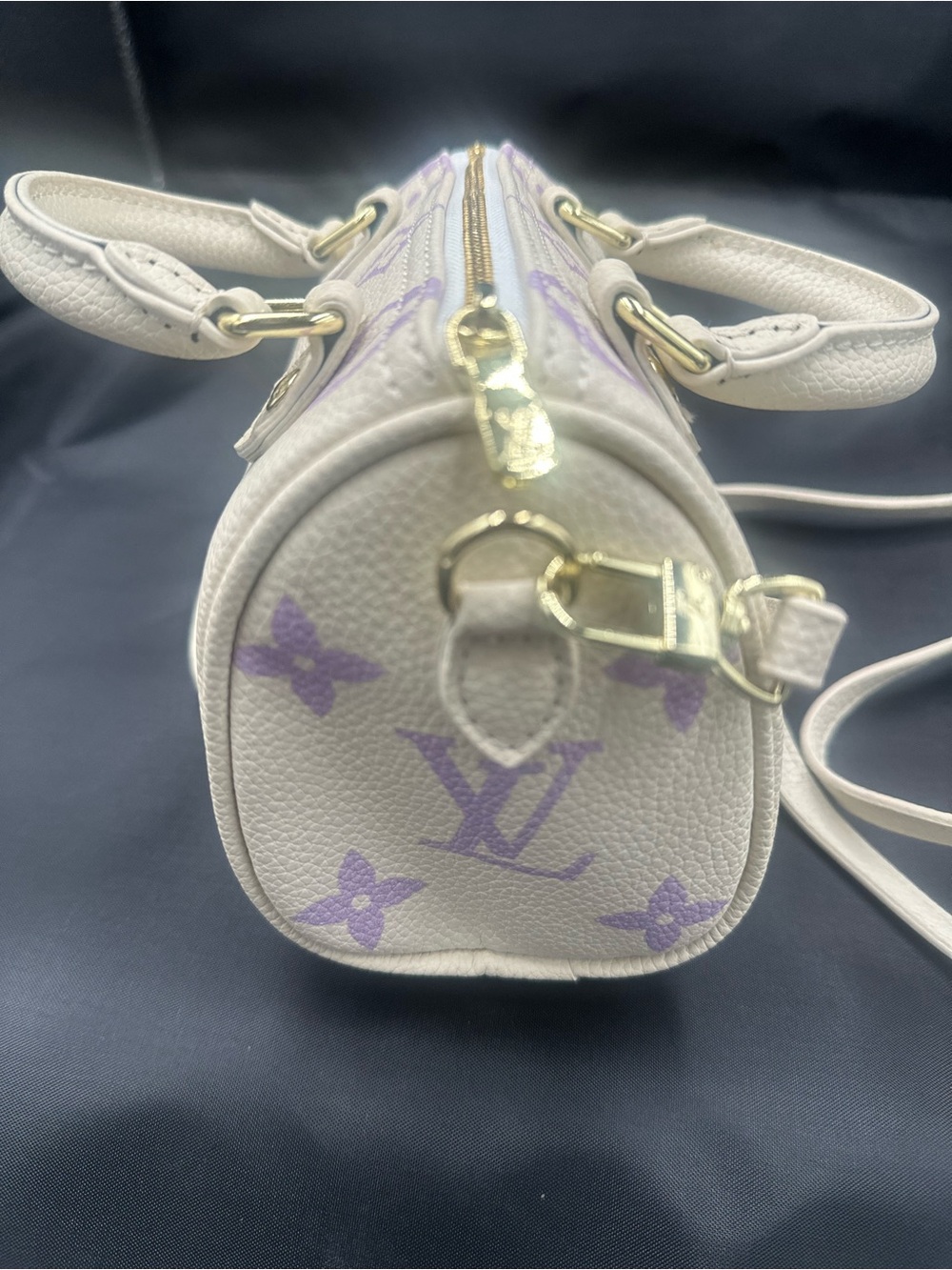 Inspoooo Cream & Lavender Monogram Mini Speedy Crossbody - Picture 3 of 10